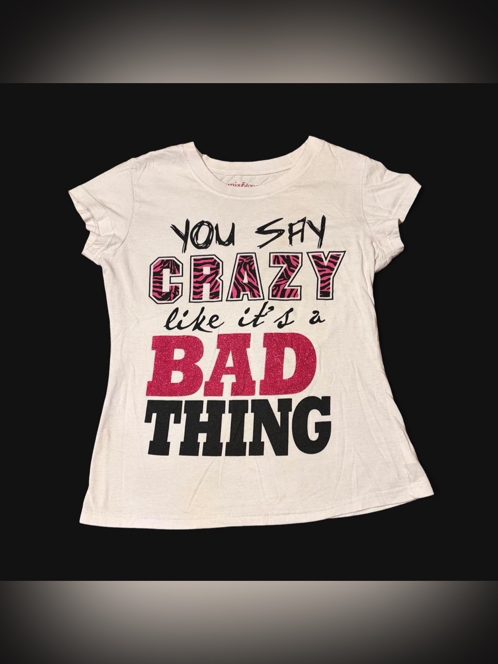 Y2K White Crazy Graphic Tee by Mix & Co!